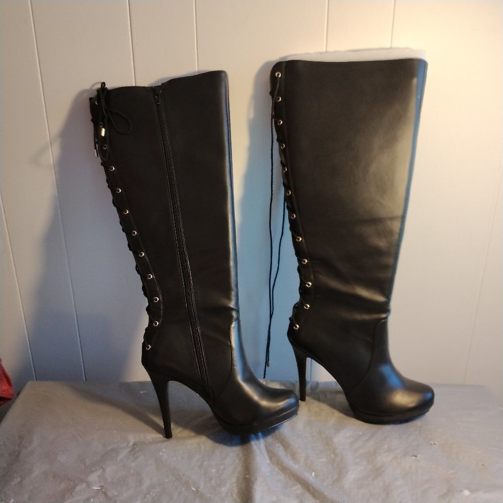 Thalia Sodi Womens Heeled Lace Up Boots 9.5W